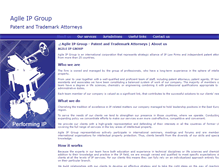 Tablet Screenshot of agile-ip-group.com